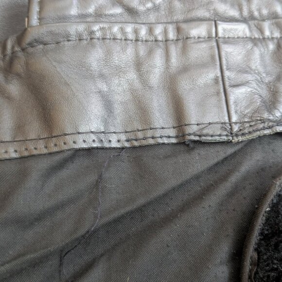 Vintage Brooks Black Leather Cafe Motorcycle Jacket Size 42 With Winter Liner - Picture 14 of 16